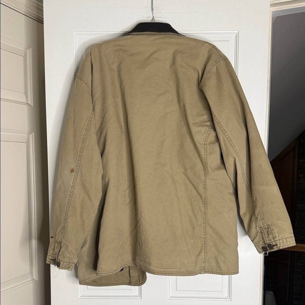 Woolrich Men's Khaki Field Jacket. Blanket jack. Vintage. Barn coat - Picture 7 of 8